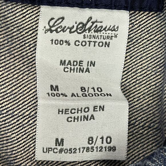 Levis Levi Strauss Signature Trucker Jacket Womens Size Medium 8-10 Blue Denim - Picture 3 of 12